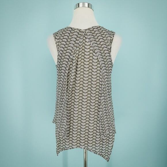 Theyskens' Theory Size XS Top Tomci Silk Print Crew Sleeveless Layered Tank - Picture 3 of 9